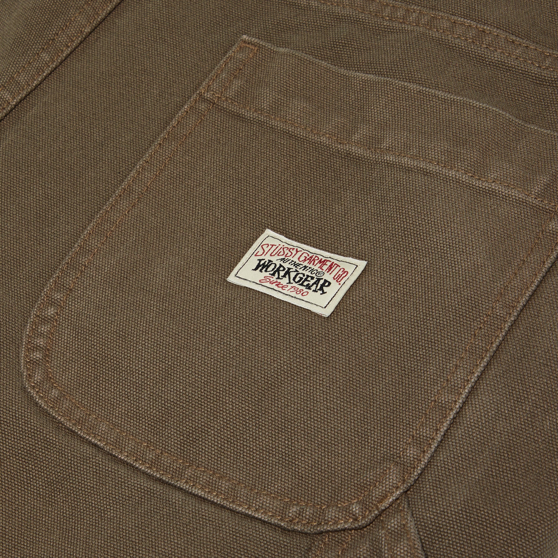 Stussy Work Short Washed Canvas Shorts (Brown)