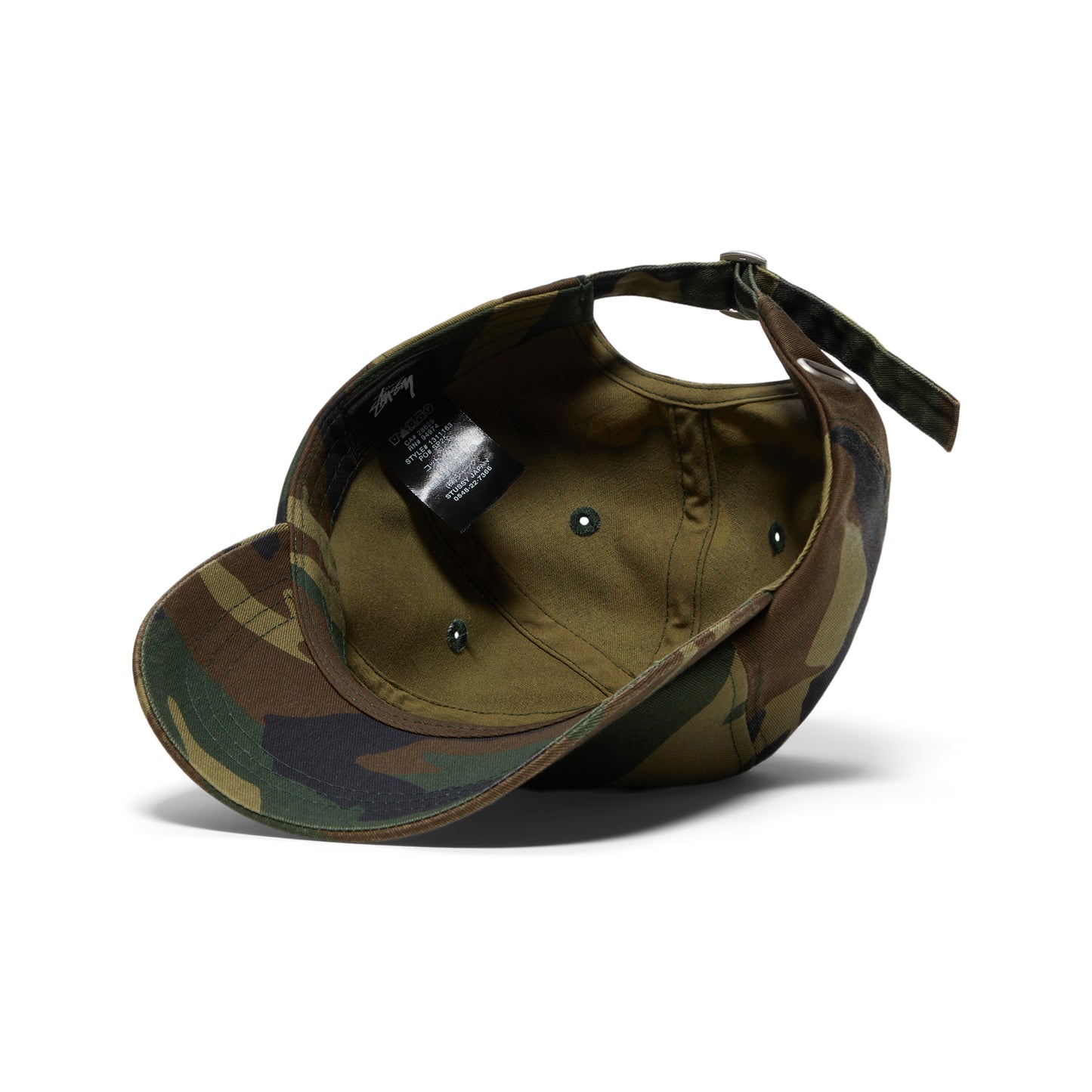 Stussy Basic Washed Low Pro Cap (Woodland Camo)