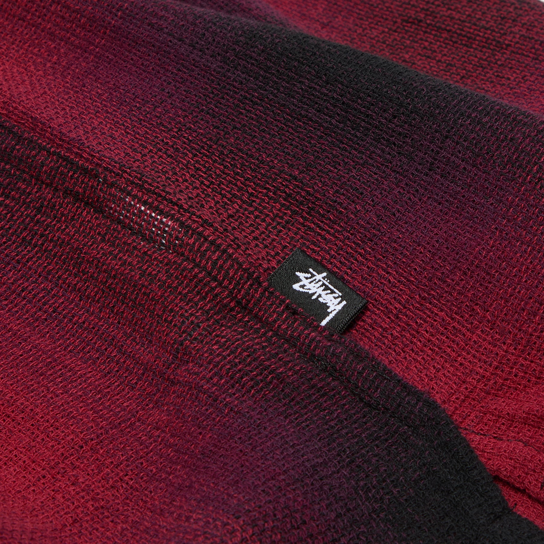 Stussy Loose Weave Plaid Shirt (Red)