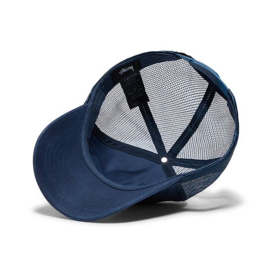 Stussy Waxed Cursive Stitch Snapback Trucker (Navy)
