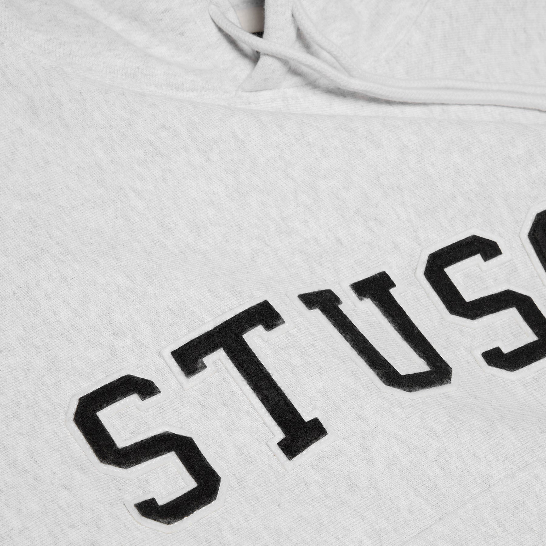 Stussy Applique Hoodie (Ash Heather)