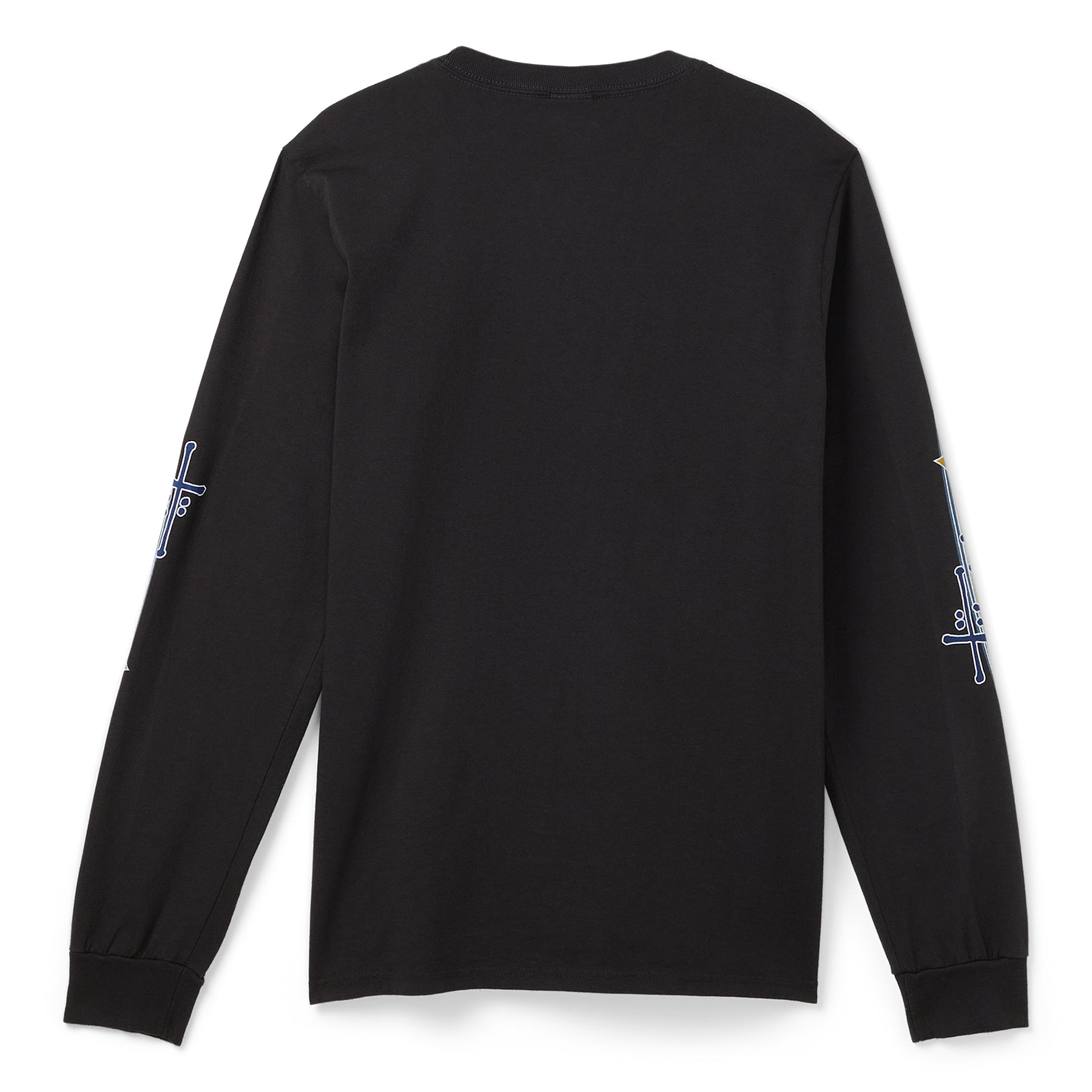 Stussy Two Star Pigment Dyed Long Sleeve Tee (Faded Black)