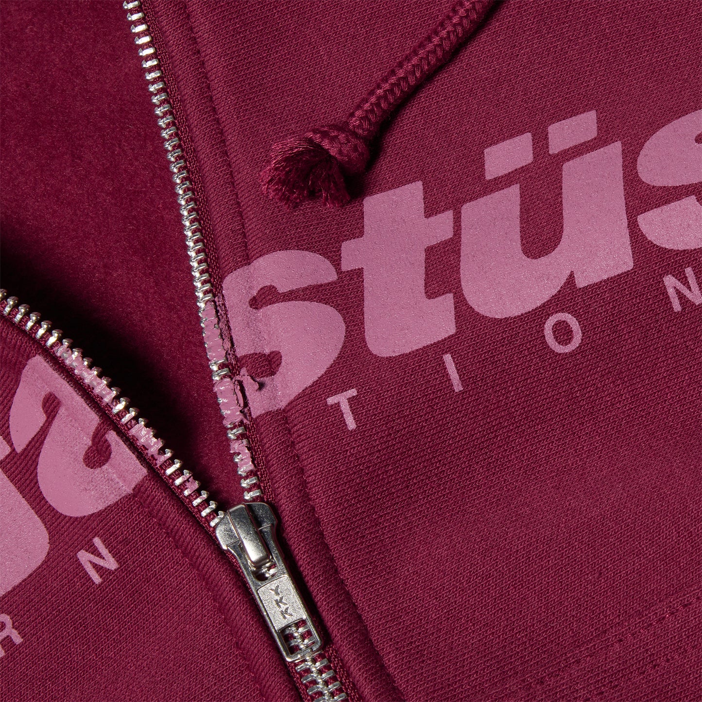 Stussy Mirror Zip Hoodie (Wine)