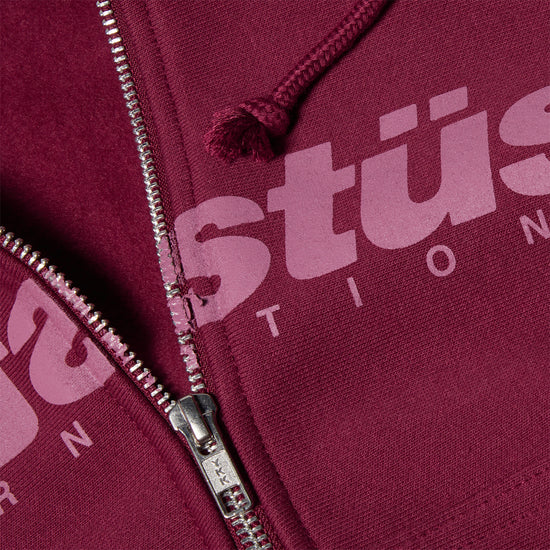 Stussy Mirror Zip Hoodie (Wine)