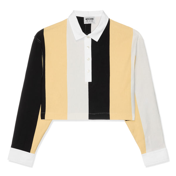 Moschino Jeans Cropped Stripe Pullover (Multi Ivory) – CNCPTS