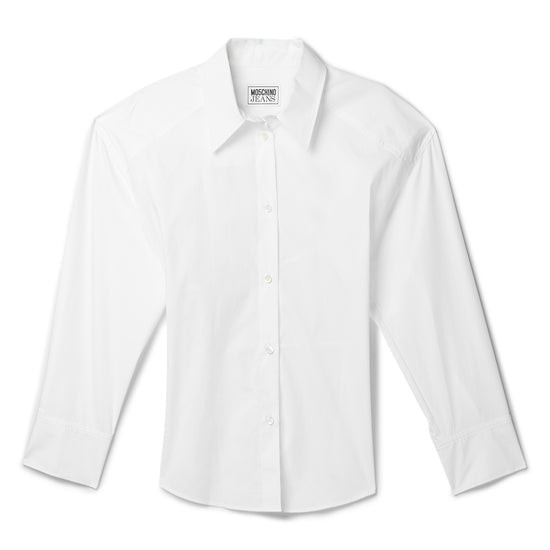 Moschino Jeans Open-Back Shirt (White)
