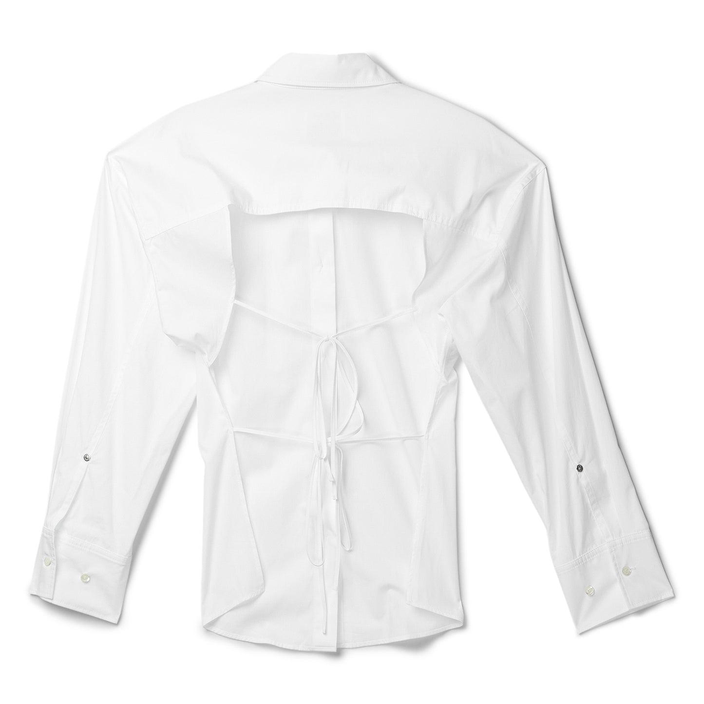 Moschino Jeans Open-Back Shirt (White)