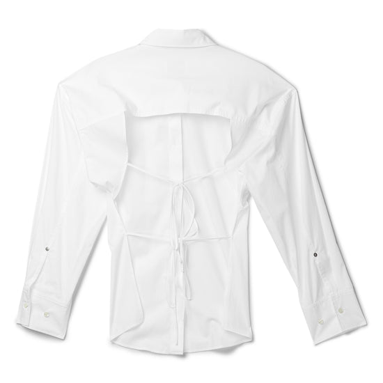 Moschino Jeans Open-Back Shirt (White)