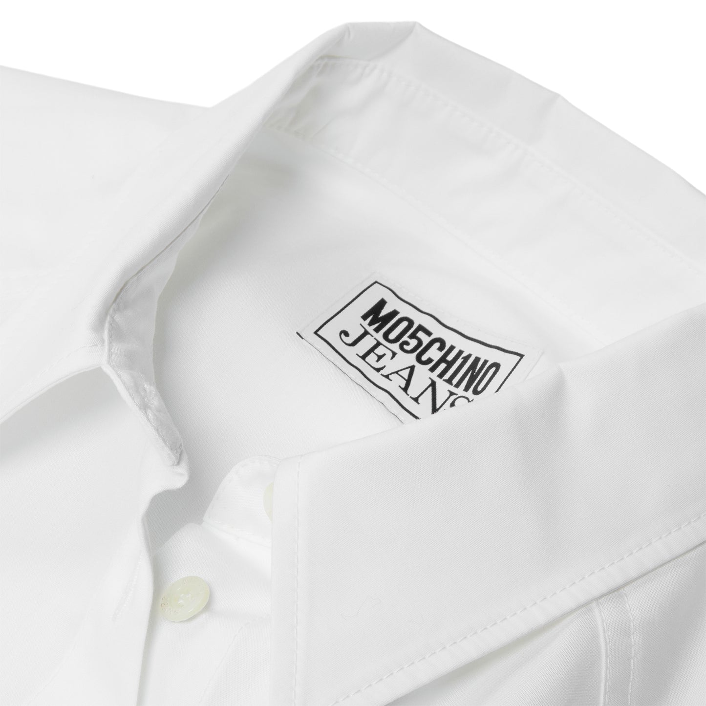Moschino Jeans Open-Back Shirt (White)