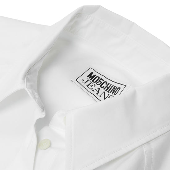 Moschino Jeans Open-Back Shirt (White)