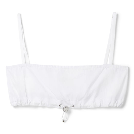 Moschino Jeans Poplin Cropped Top (White)