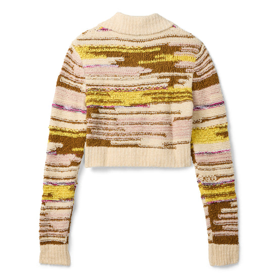 Moschino Jeans Cropped Sweater (Brown/White)