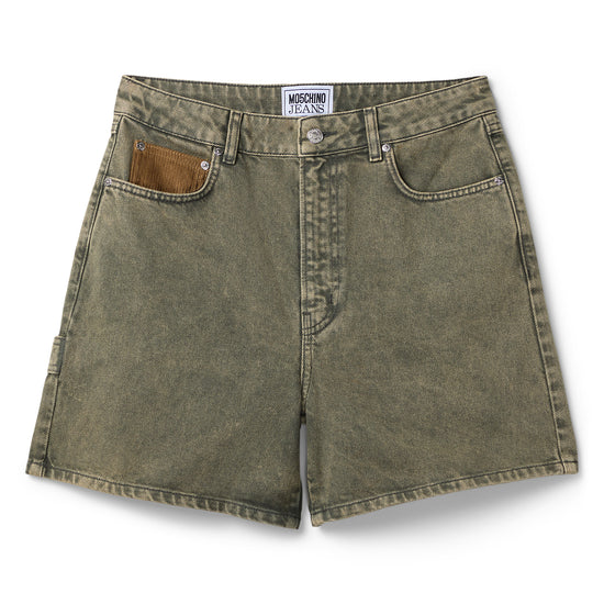 Moschino Jeans Vintage Denim Bermuda Shorts (Dark Grey)
