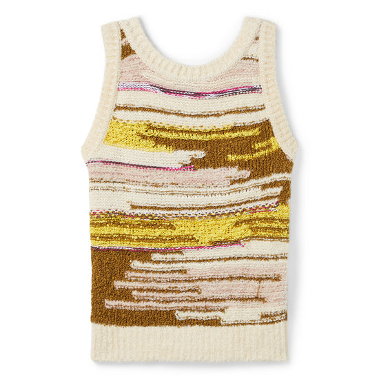 Moschino Jeans Knit Sweater Top (Brown/White)