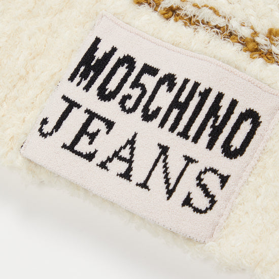 Moschino Jeans Knit Sweater Top (Brown/White)