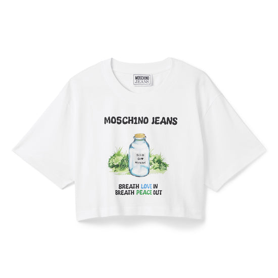Moschino Jeans Cotton Jersey T-Shirt (White)