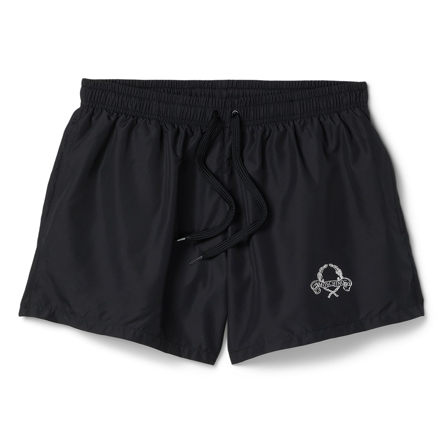 Moschino Laurel Crown Logo Swim Shorts (Black)
