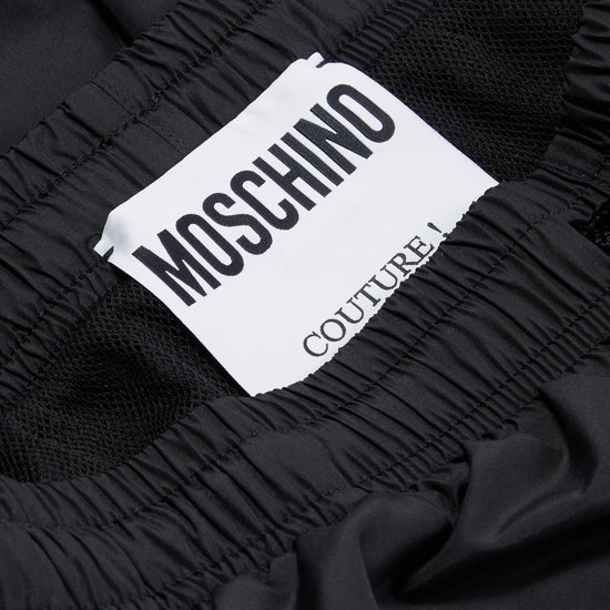 Moschino Laurel Crown Logo Swim Shorts (Black)