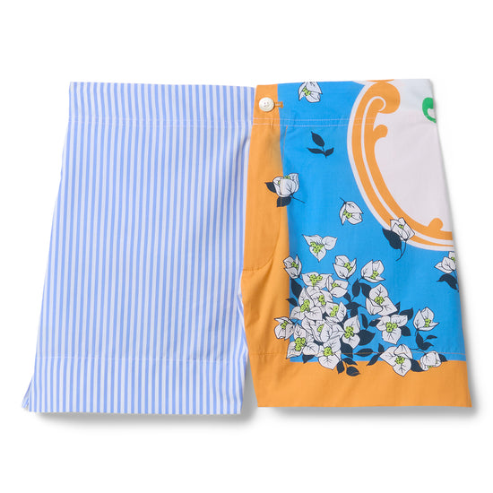 Moschino Jeans Striped Poplin Shorts (Multi Light Blue)