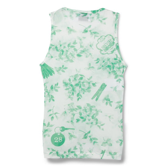 Moschino Jeans Tulle Tank Top (Multi White)