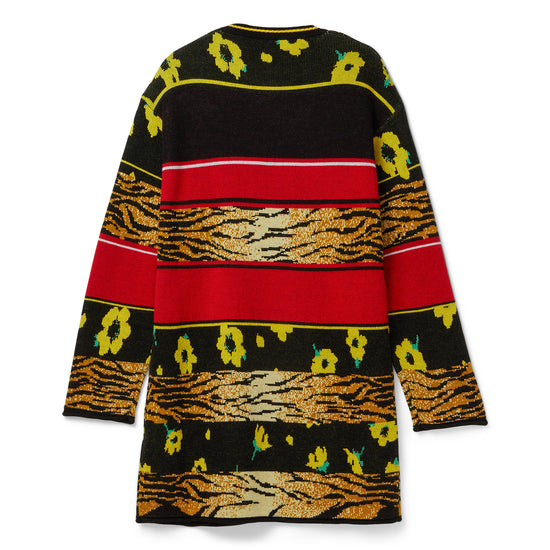 Moschino Jeans Knit Mixed Print Dress (Black)