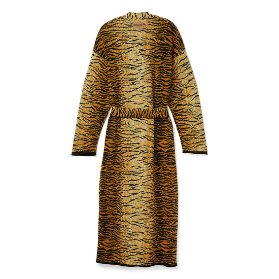 Moschino Jeans Animal Print Long Cardigan (Brown/Black)