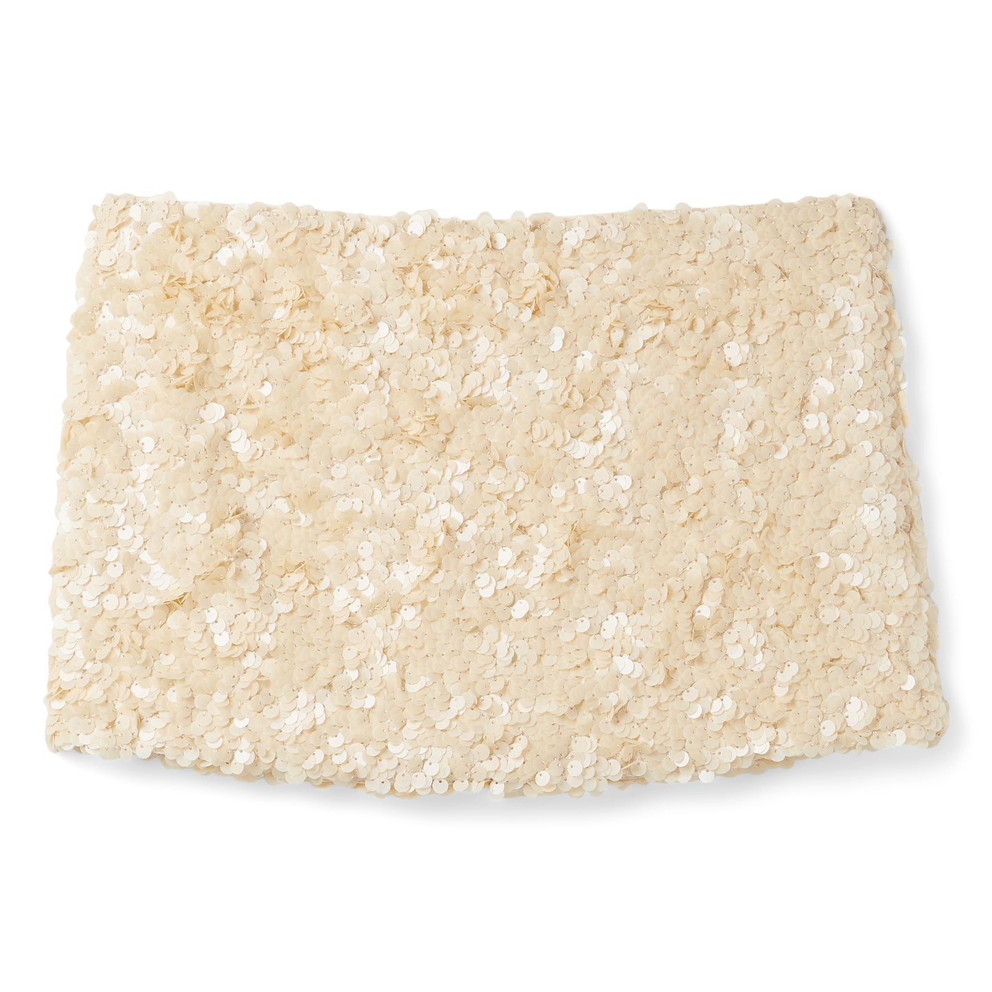 Danielle Guizio Ari Gathered Sequin Skirt (Ivory)