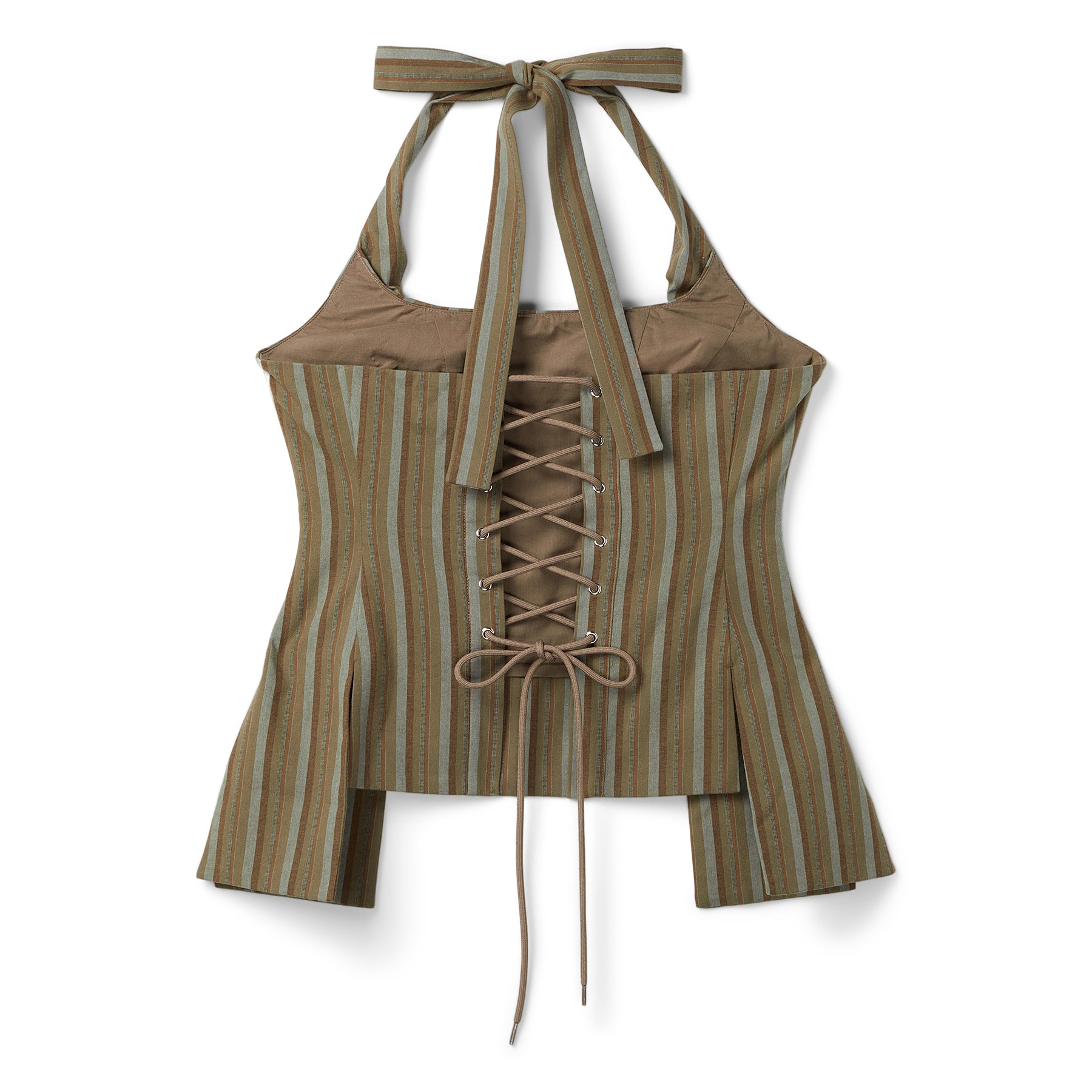 Danielle Guizio Carine Halter Top (Brown)