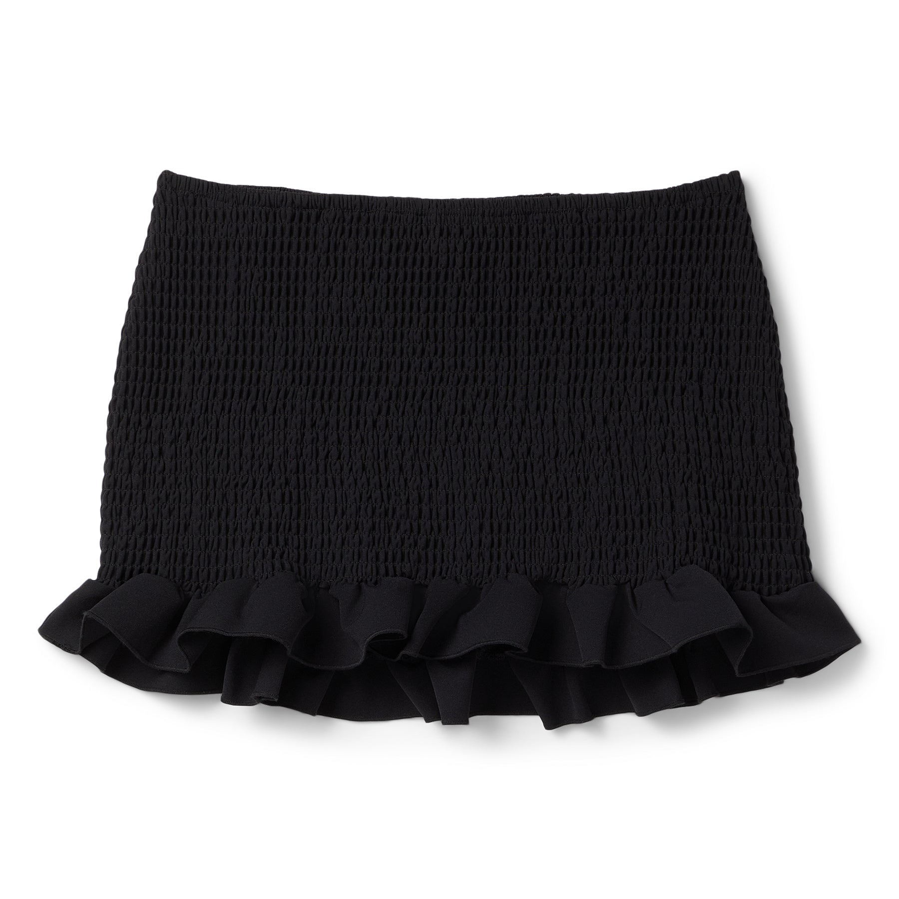 Danielle Guizio Constance Smocked Skirt (Black)