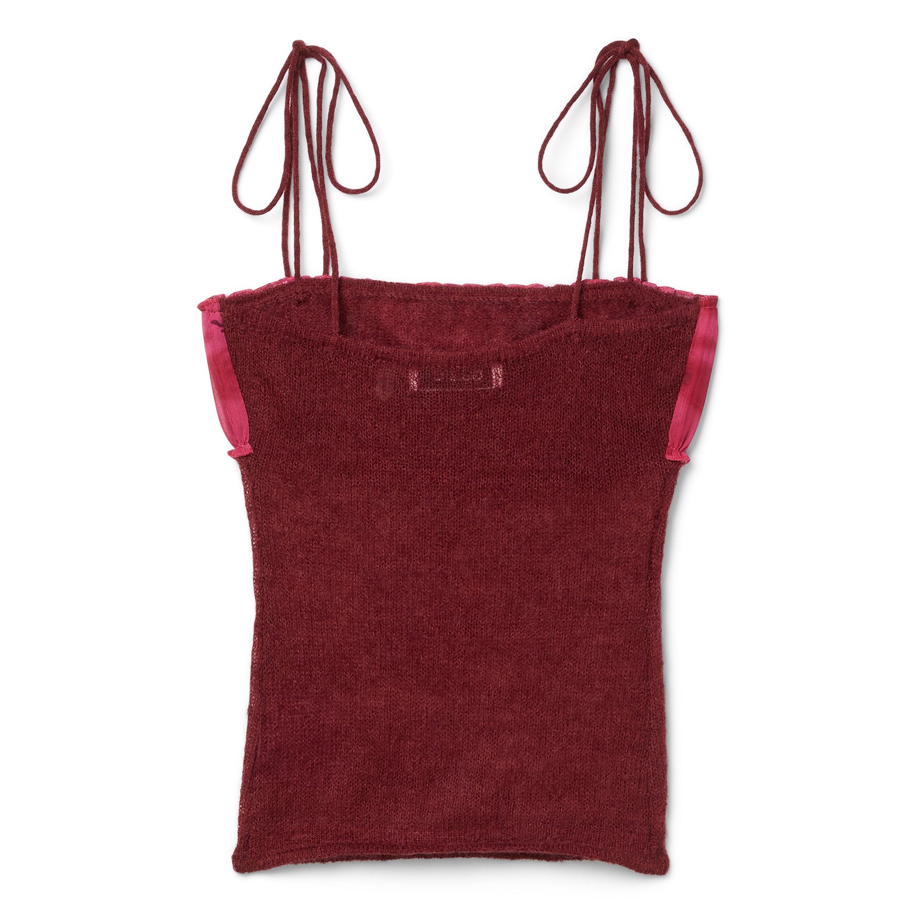 Danielle Guizio Ruched Chiffon Knit Tank (Pink)