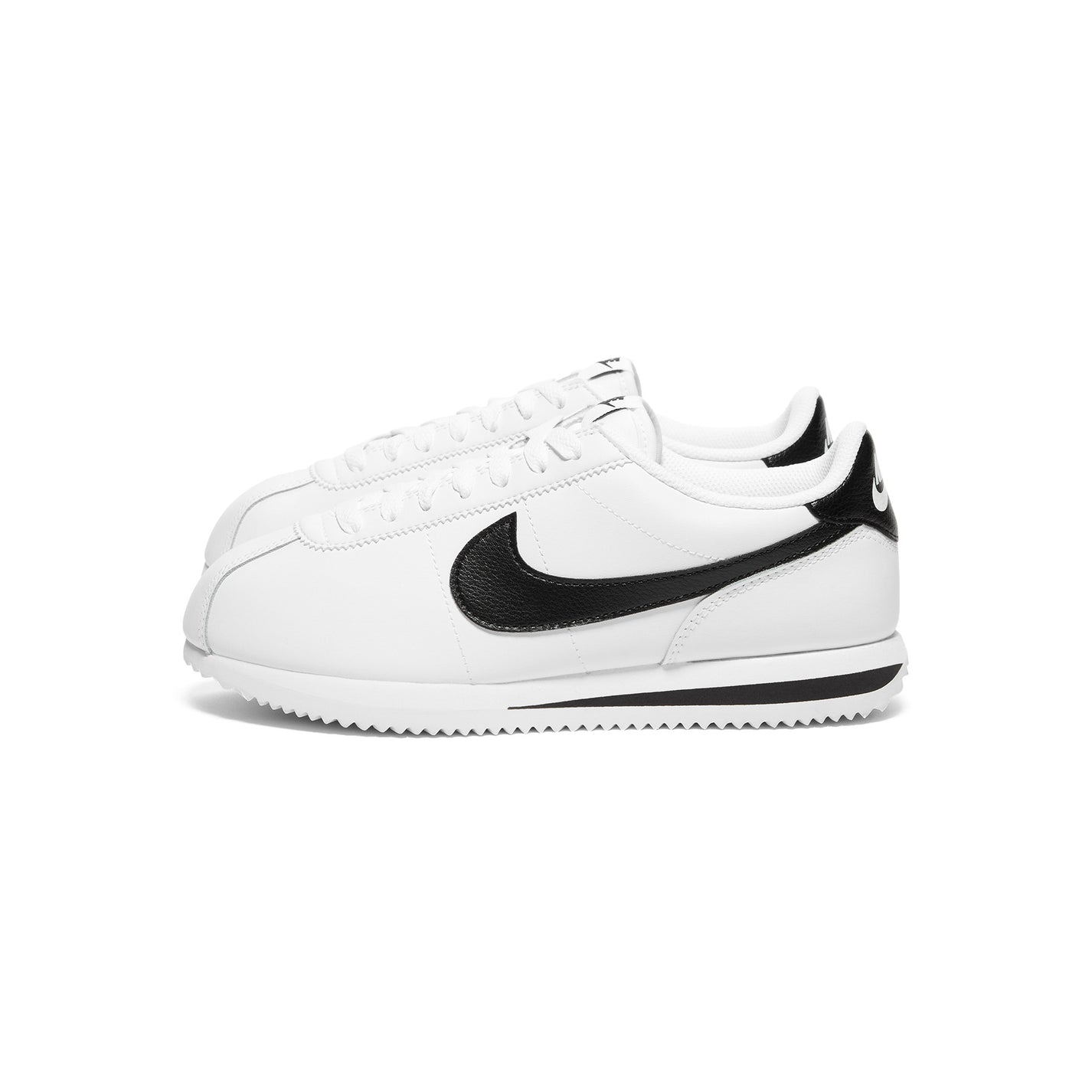 womens nike cortez black white