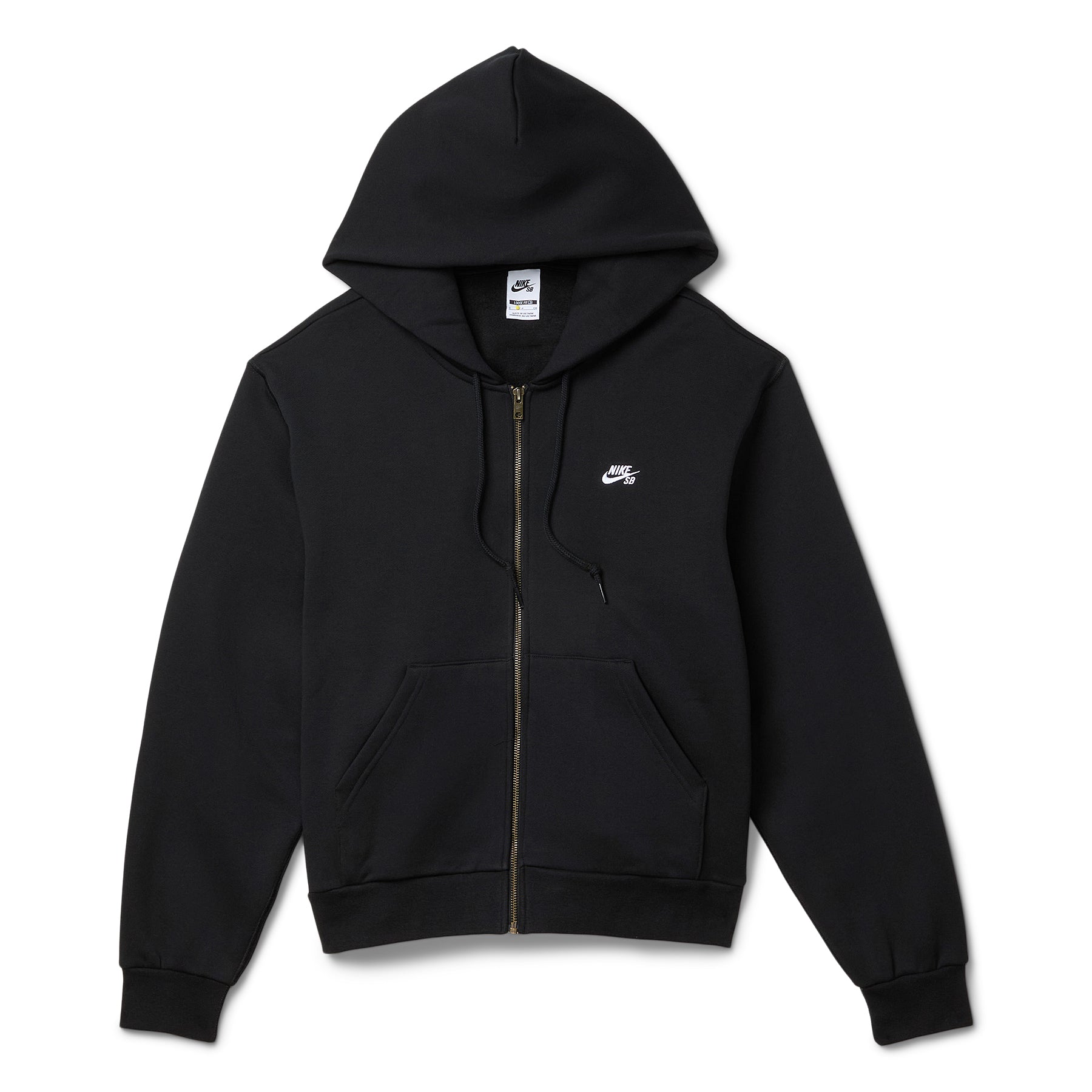 Nike SB Full-Zip Fleece Skate Hoodie (Black/White)
