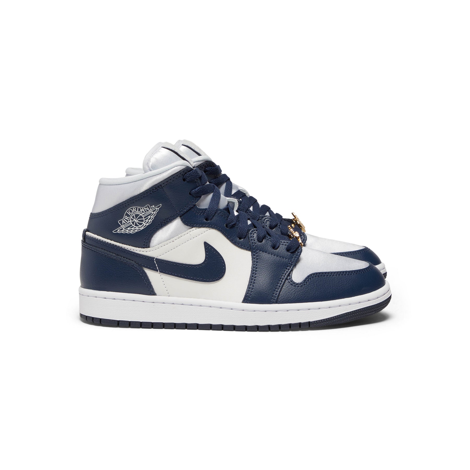 Air Jordan 1 Mid SE Womens (Football Grey/Midnight Navy/Wihte)