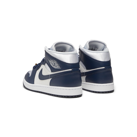 Air Jordan 1 Mid SE Womens (Football Grey/Midnight Navy/Wihte)