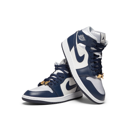 Air Jordan 1 Mid SE Womens (Football Grey/Midnight Navy/Wihte)