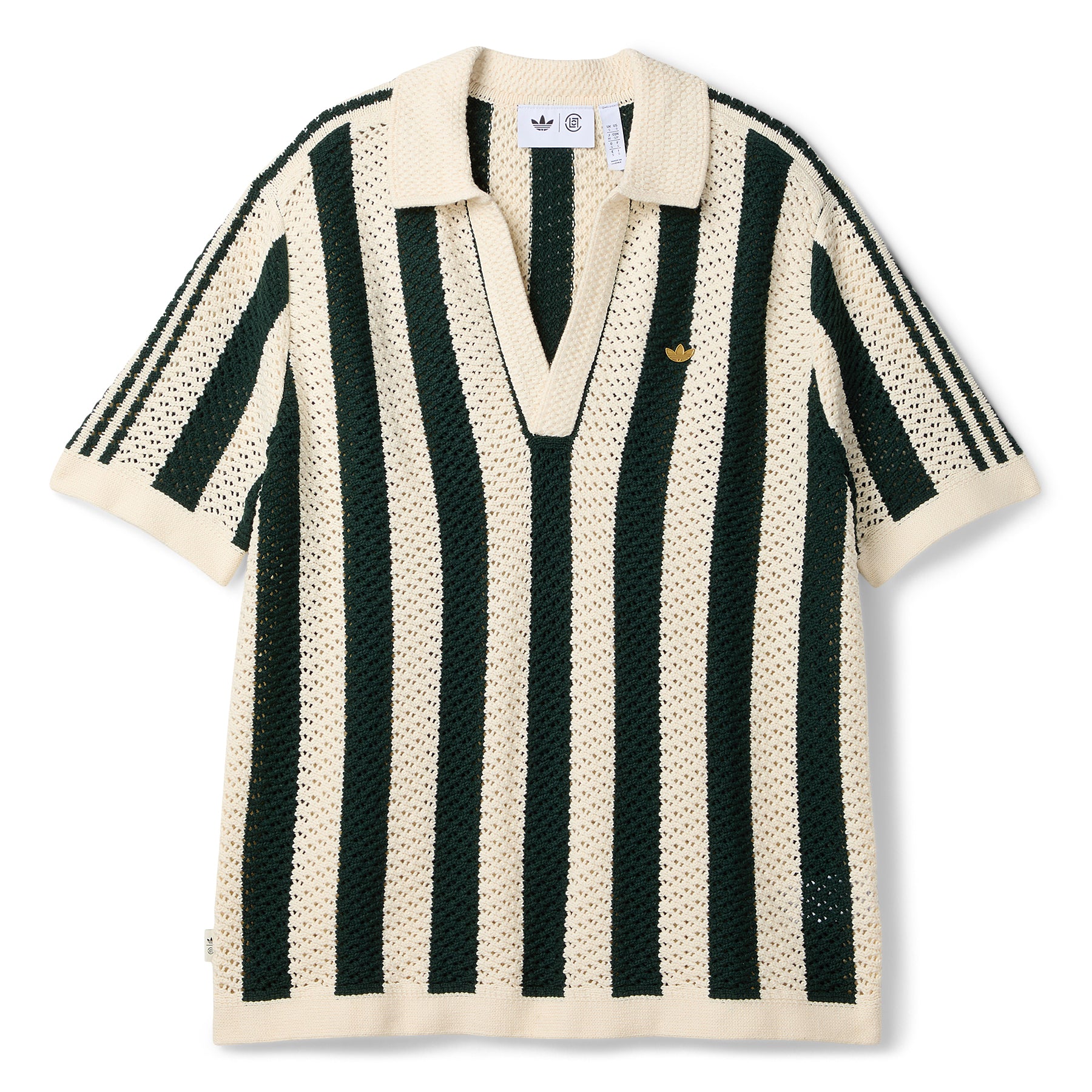☆Adidas x CLOT☆Originals KNIT POLO Green Clot x adidas Knit Polo (Green Night/Cream White) – CNCPTS