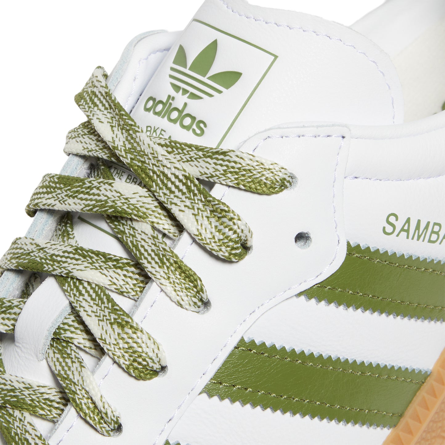 adidas Womens Samba OG (Cloud White/Tech Olive/Gum)