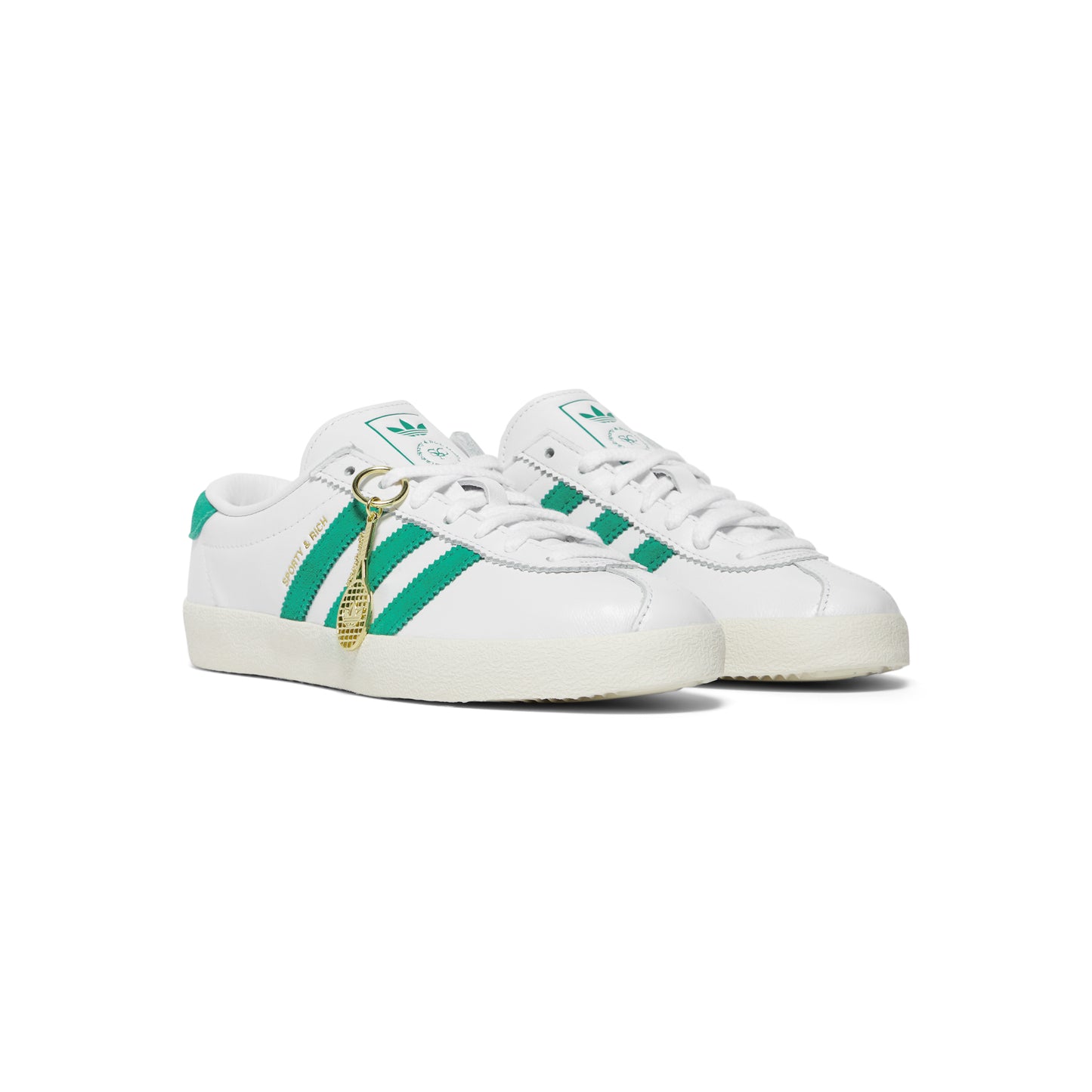 Sporty & Rich x adidas Blanc Sneakers (Cloud White/Off White/Court Green)