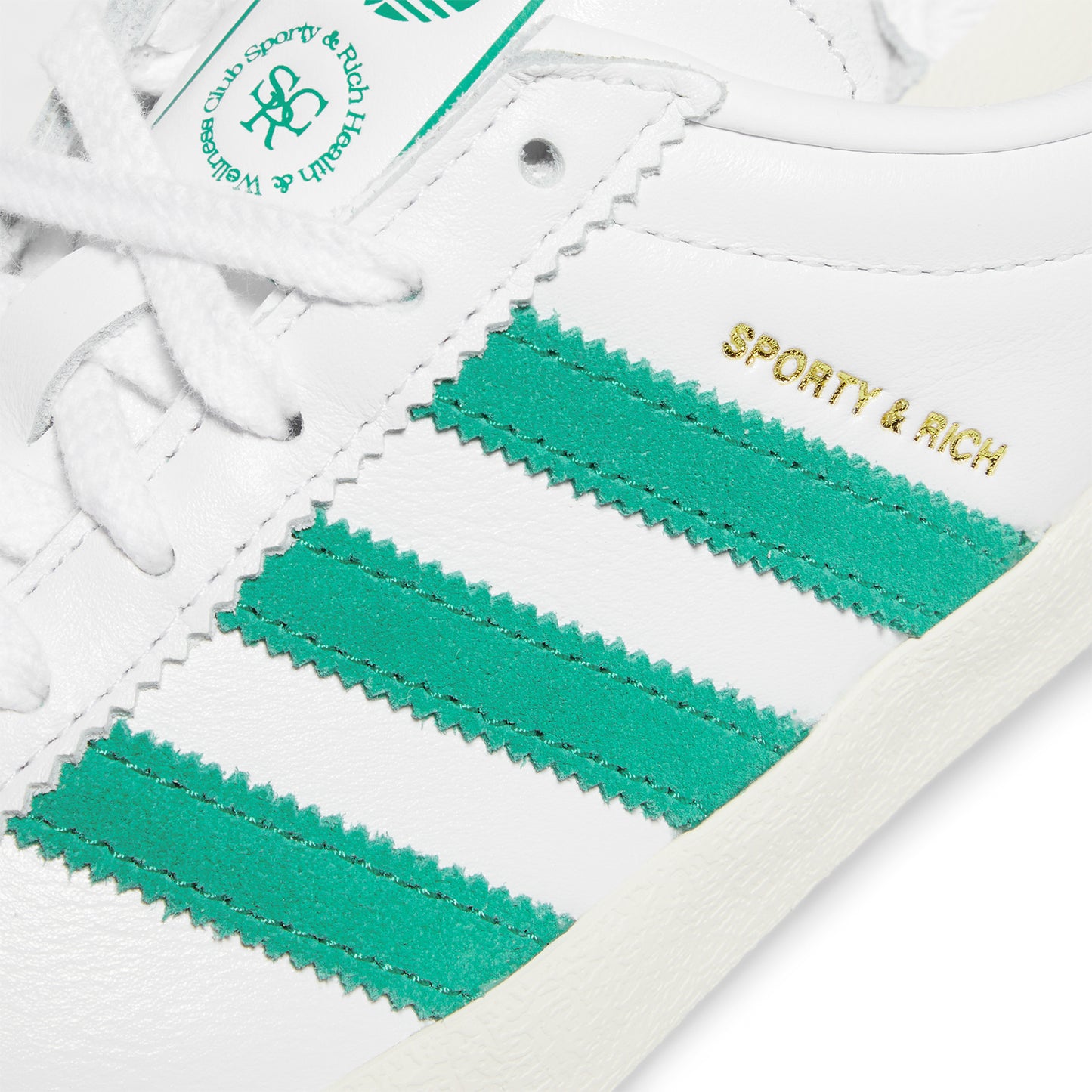 Sporty & Rich x adidas Blanc Sneakers (Cloud White/Off White/Court Green)