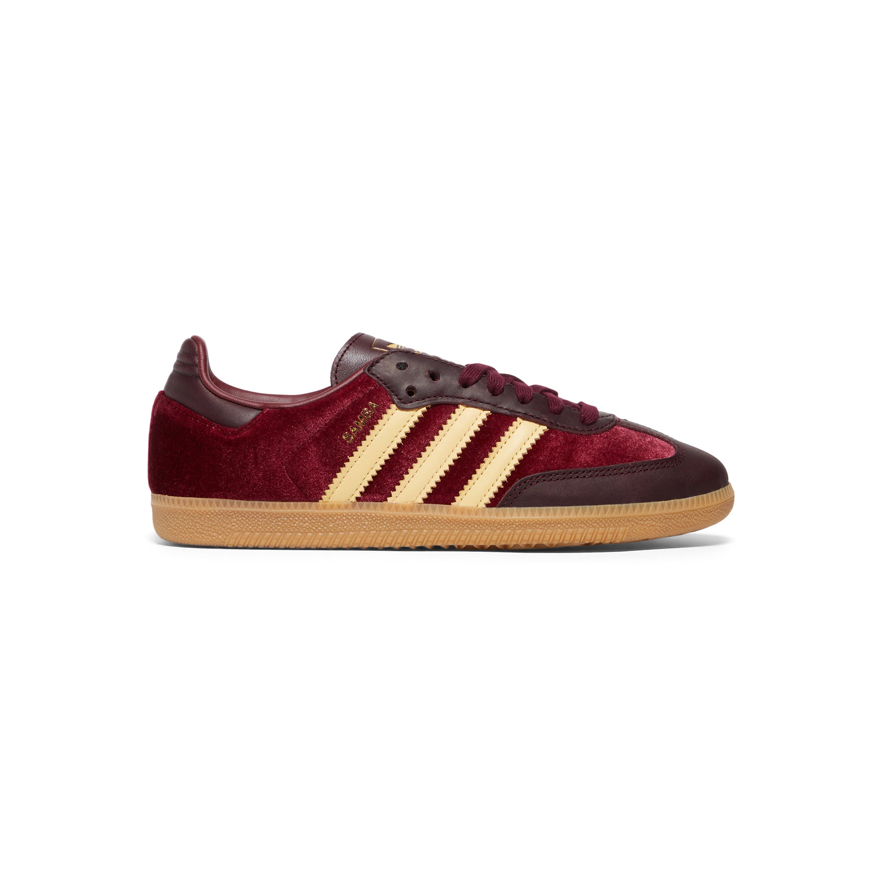 adidas Womens Samba OG Velvet (Shadow Red/Maroon/Gum)