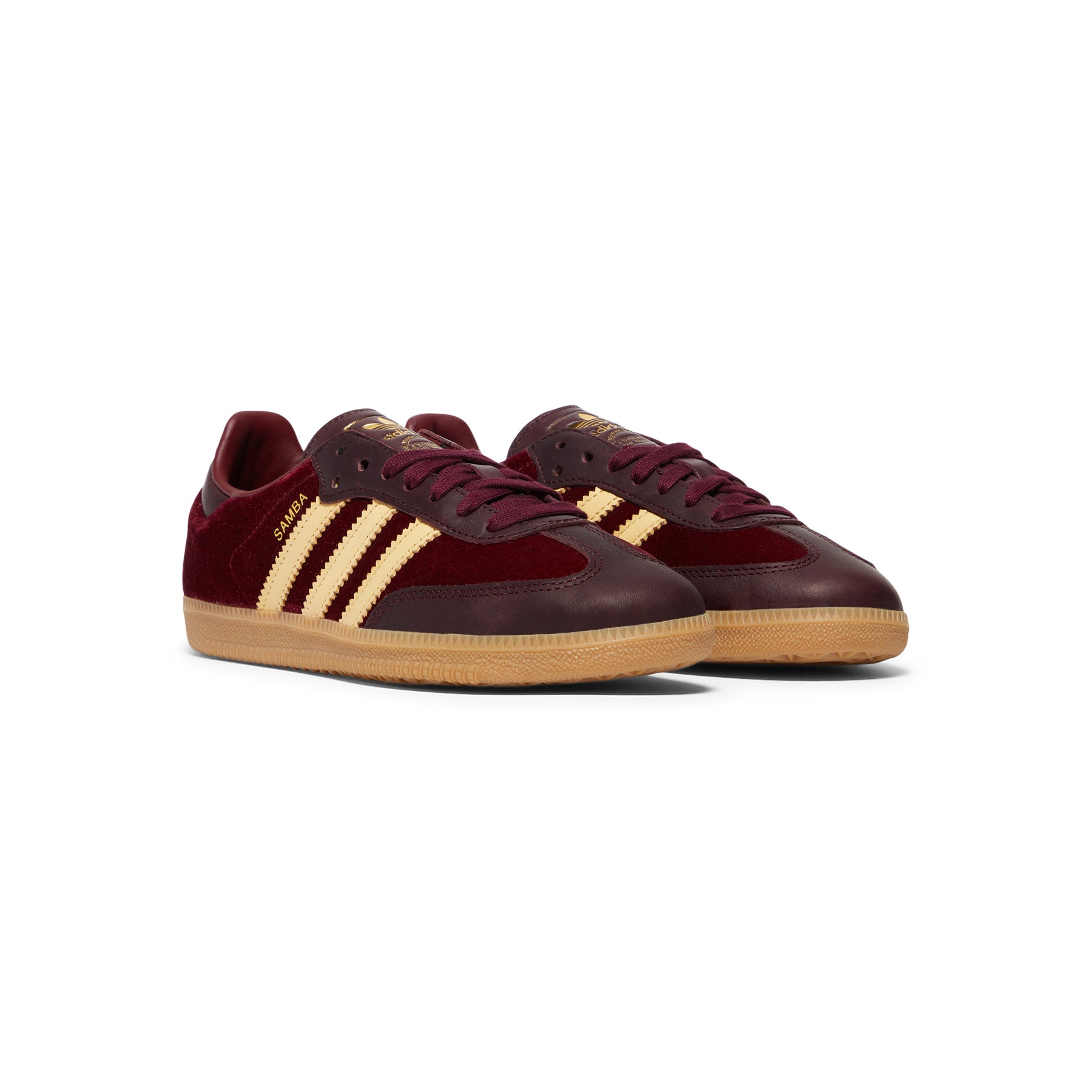 adidas Womens Samba OG Velvet (Shadow Red/Maroon/Gum)