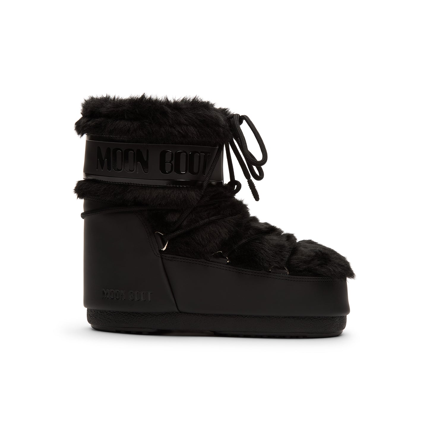 Tecnica Moon Boot Icon Low Faux Fur Boots (Black)