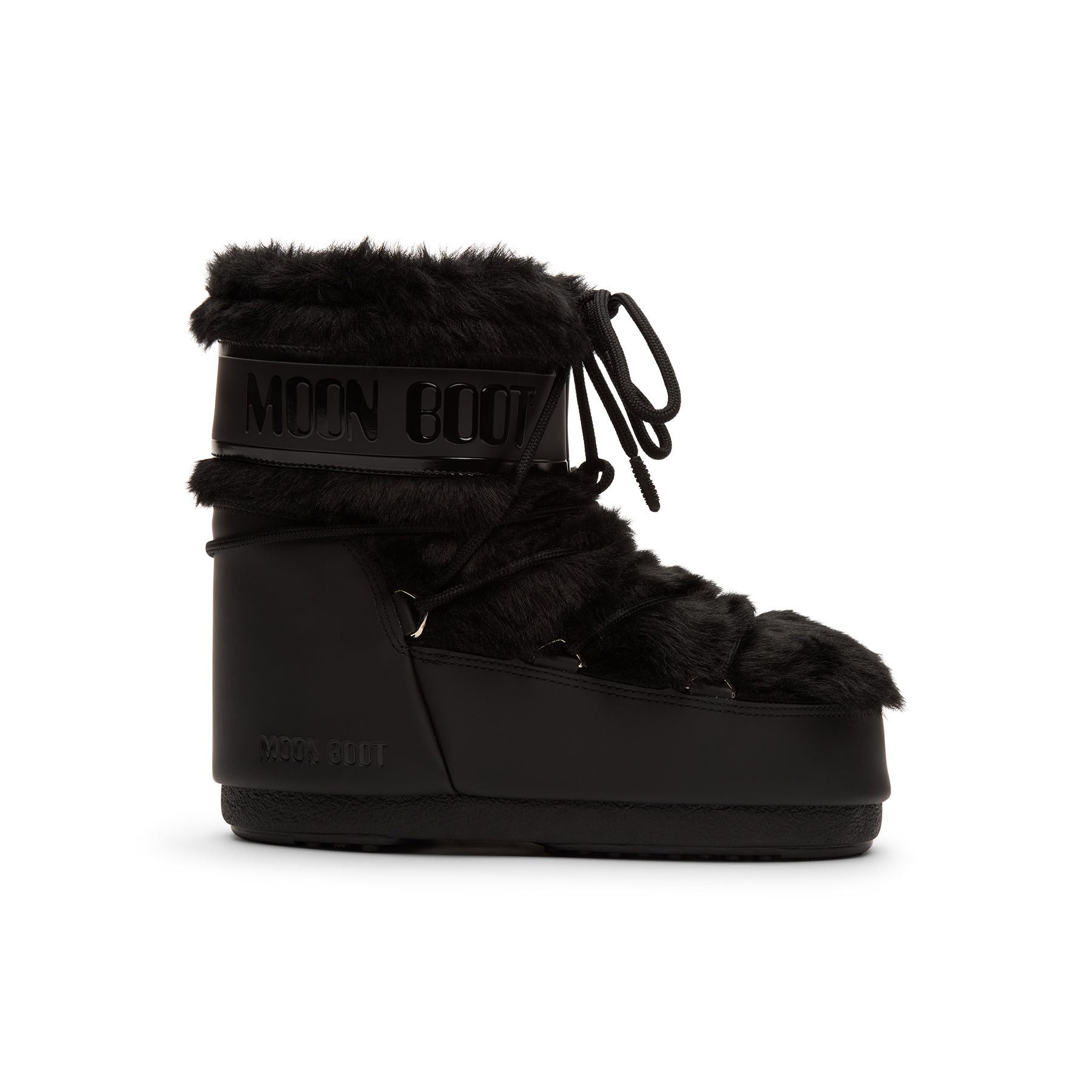 Tecnica Moon Boot Icon Low Faux Fur Boots (Black)