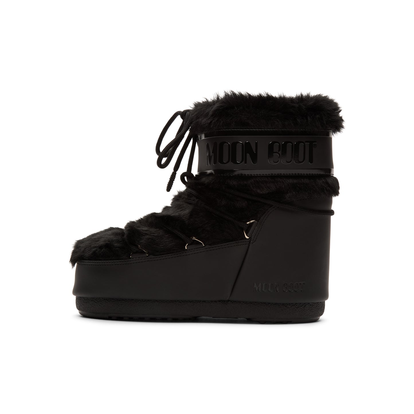 Tecnica Moon Boot Icon Low Faux Fur Boots (Black)