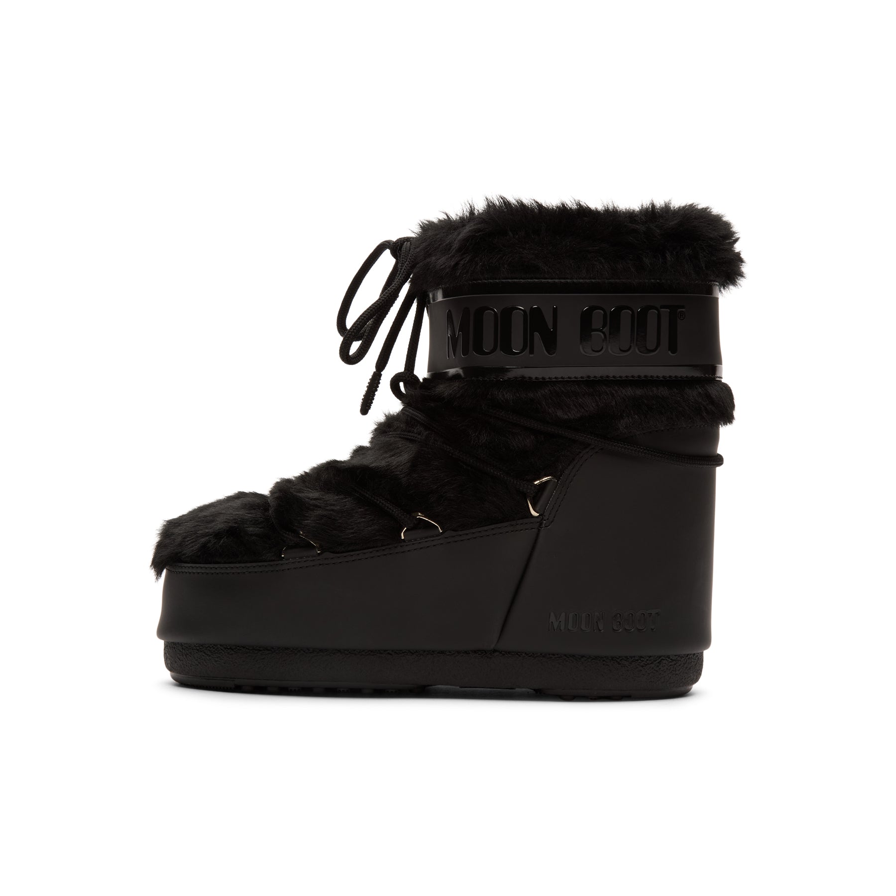 Tecnica Moon Boot Icon Low Faux Fur Boots (Black)