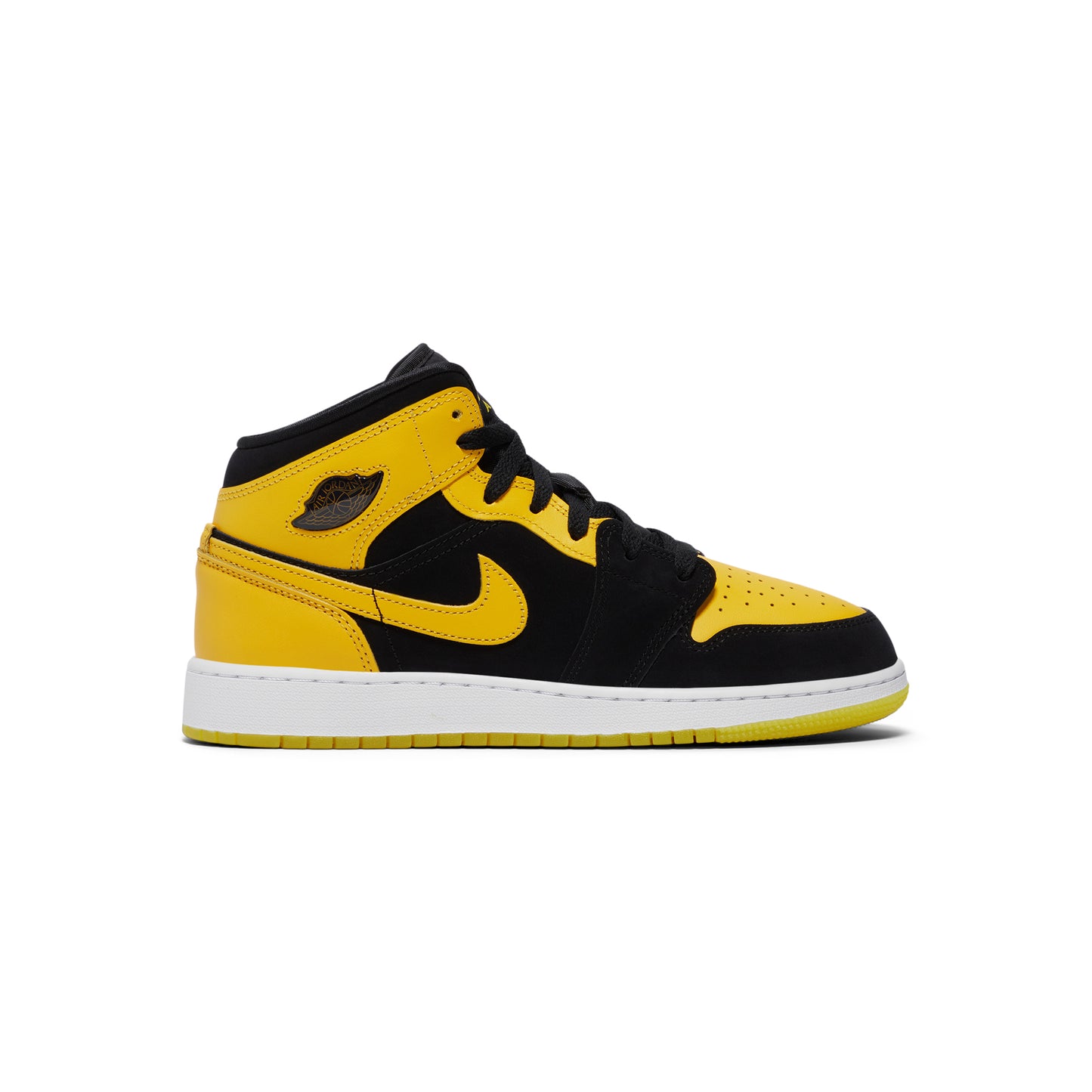Air Jordan 1 Mid SE Kids (Black/Varsity Maize/White)
