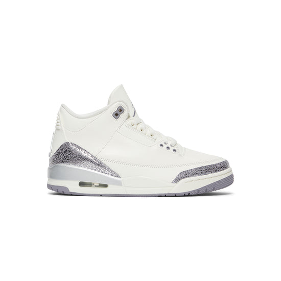 Air Jordan 3 Retro Womens (Sail/Cement Grey/Metallic Silver)