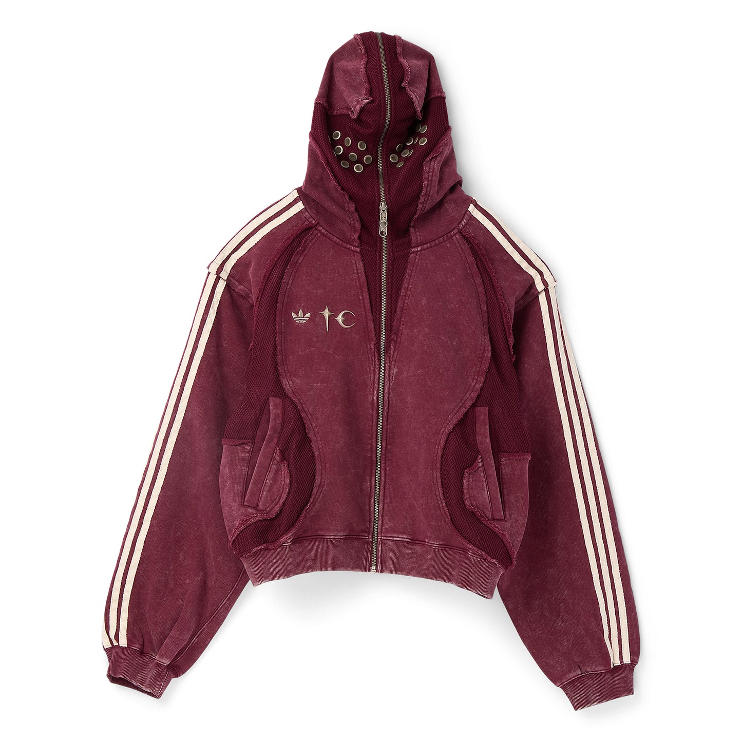 adidas x Thug Club Teamgeist Hooded Zip Up (Maroon)