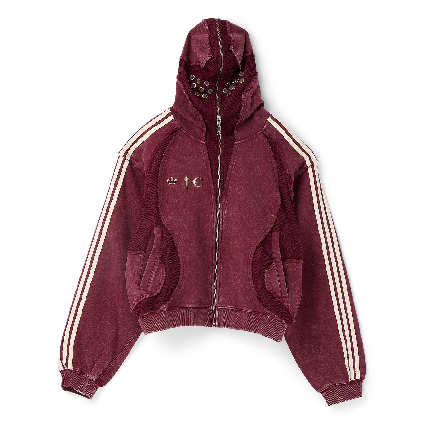 adidas x Thug Club Teamgeist Hooded Zip Up (Maroon)