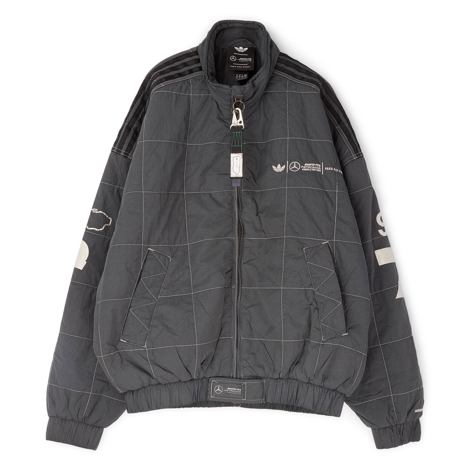 adidas x Bad Bunny F1 Racing Jacket (Dark Solid Grey)